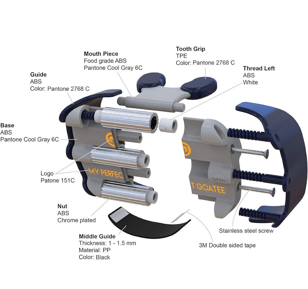 My Perfect Goatee® Shaving Template - Create a Perfectly Assorted Sizes