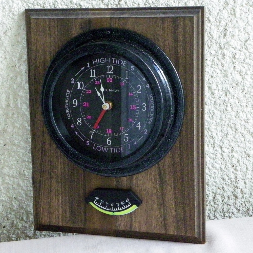 CAPTAIN'S TIME AND TIDE WALL CLOCK LARGE 9"