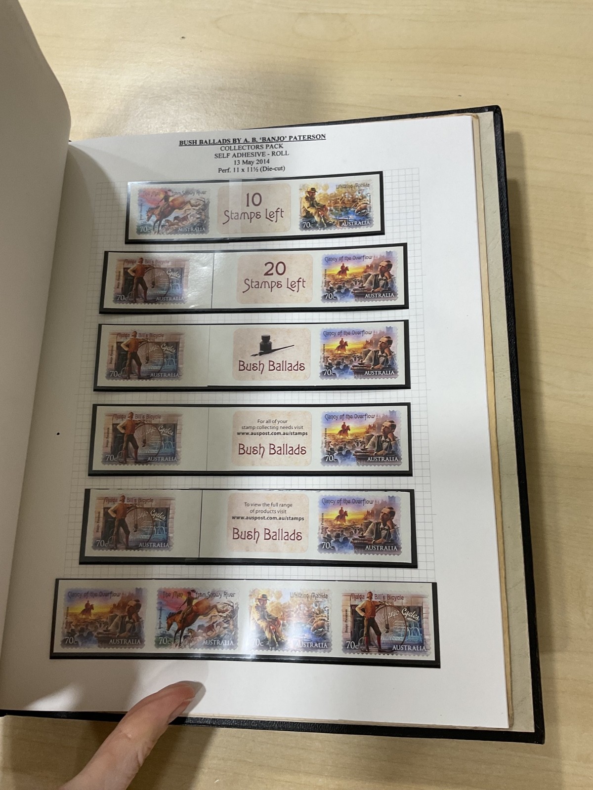 Australian stamps, coin covers + presentation pack. 2014. Album. G/127