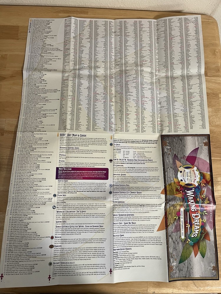 Burning Man 2022 Ticket Stub + Event Booklet & Map