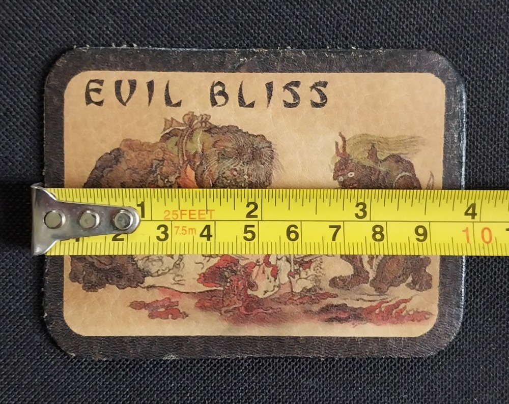 EVIL BLISS Leather Vest Motorcycle Jacket Hat Leather BIKER Patch