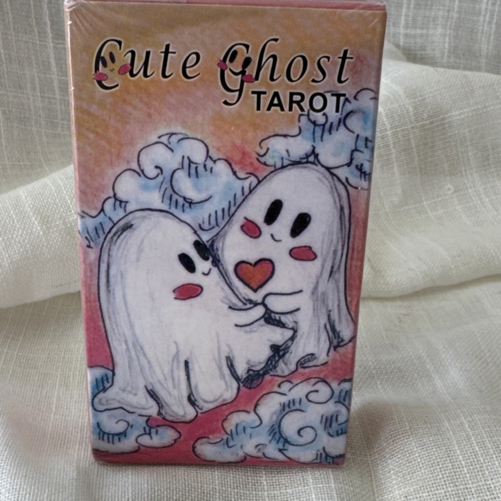 Cute Ghost Tarot Card Deck with Guidebook QR Code SEALED
