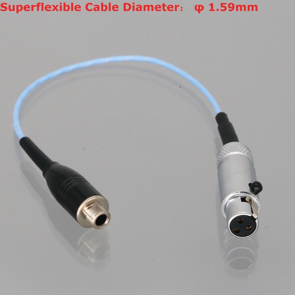 Mini-XLR TA3F 3P Female to 3.5 mm TRS Socket Locking Cable Bodypack Transmitter