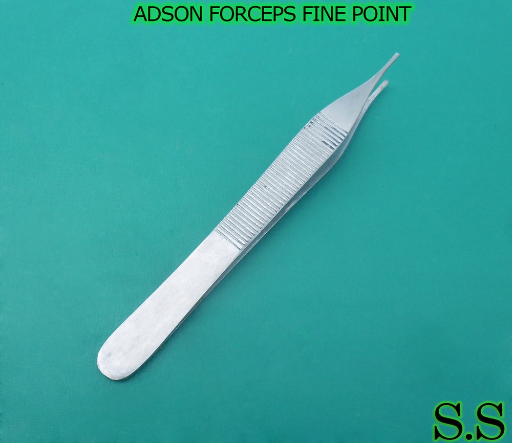 10 ADSON FORCEPS FINE POINT SERR SURGICAL INSTRUMENTS