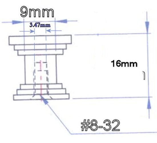 Knob or Pull Making Base - Antique Brass - 16x16mm