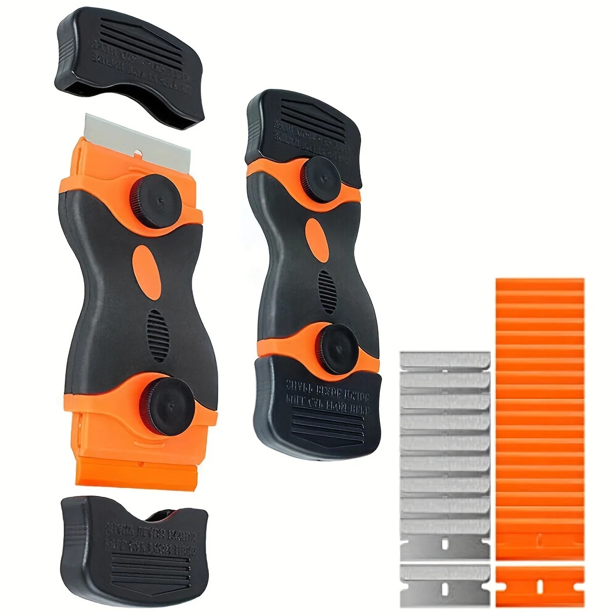 21-Pcs Razor Blade Scraper Tool with Double Edge Blades for Labels Stickers