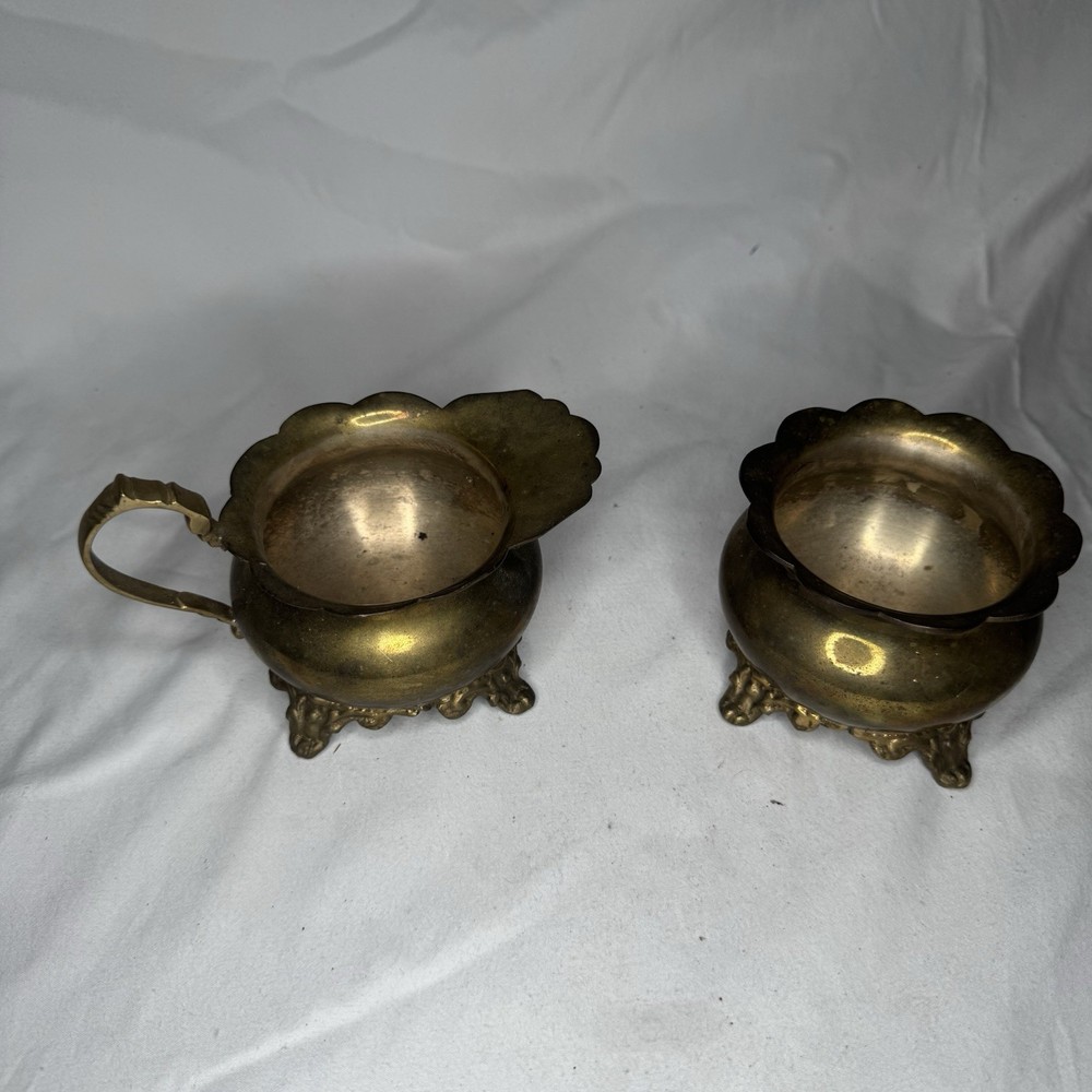 Antique Engraved Solid Brass Tea/Coffee Service Set