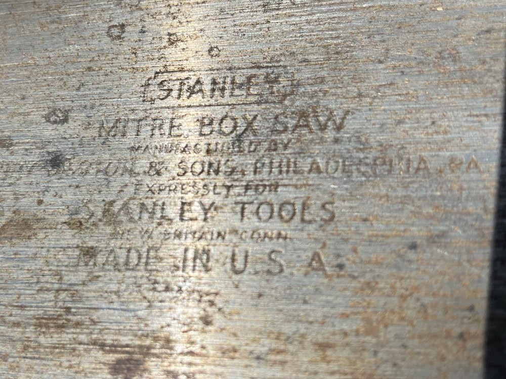 Disston Stanley Miter Box Saw 27 3/4 “ Blade Very Sharp Teeth Nothing Broken