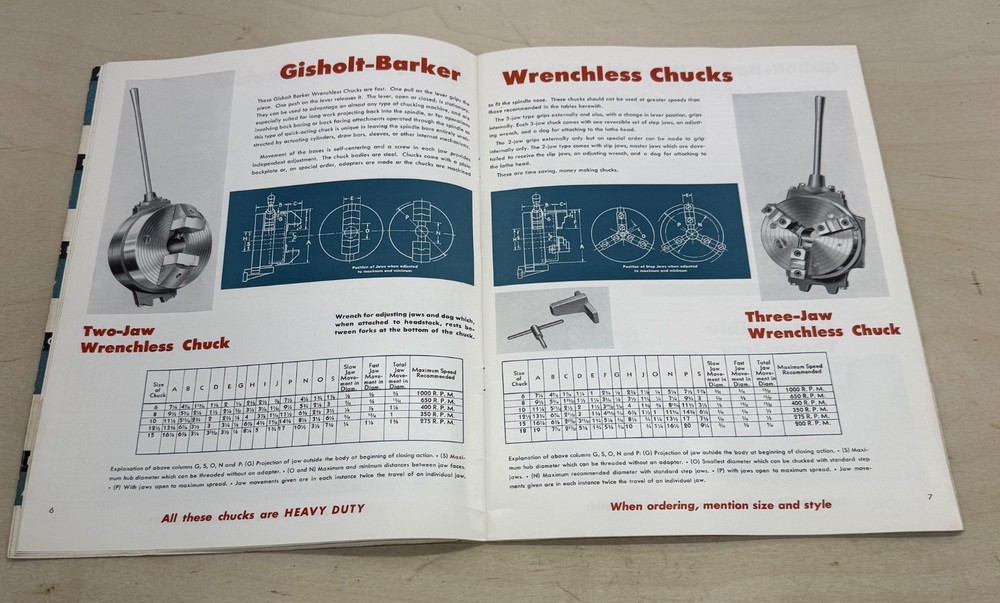 Gisholt Heavy Duty Chucks Brochure (7174)