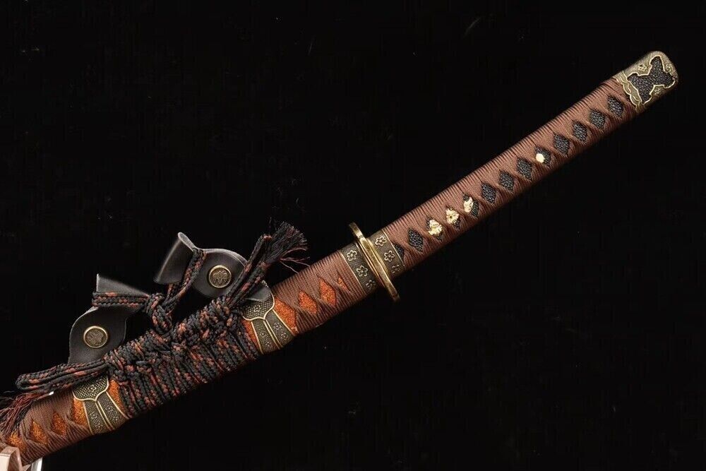 T10 Steel Katana Battle Ready Sharp Japanese Samurai Tachi Sword Real Hamon