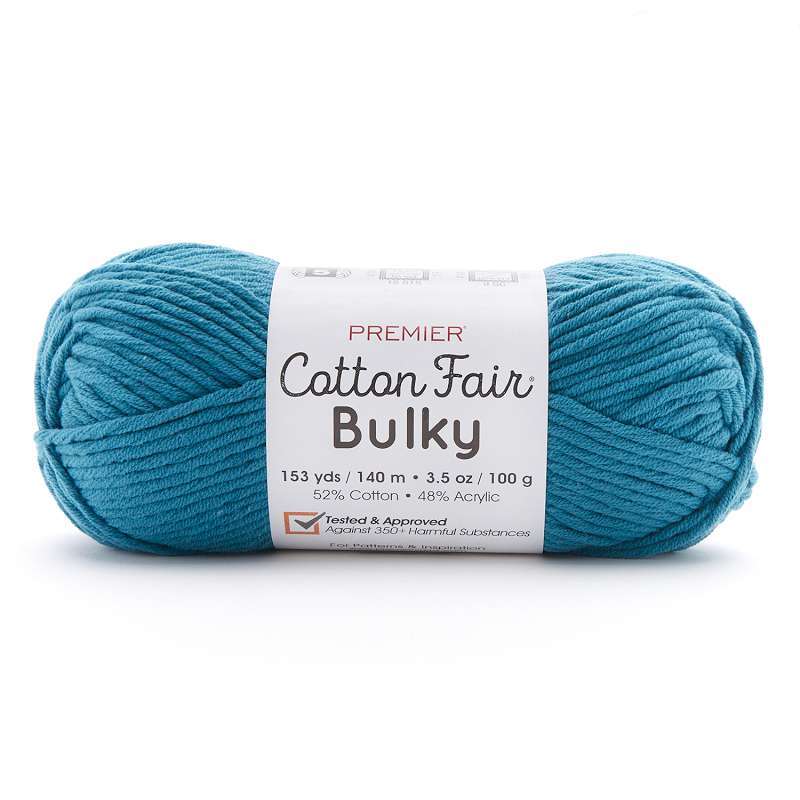 Premier Yarns Cotton Fair Bulky Yarn - Solid-Cadet