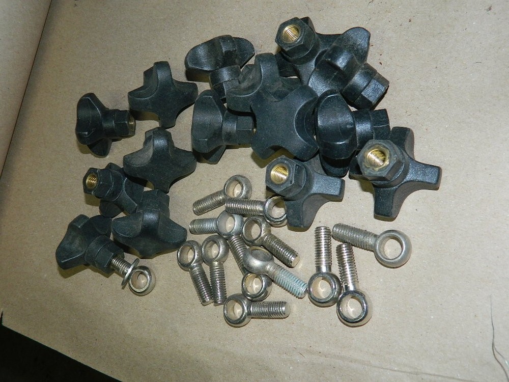 Value Guide Adjustable Conveyor Swivel Knobs 1/2" SS Eye Bolt M10 TH 15pcs LOT-D