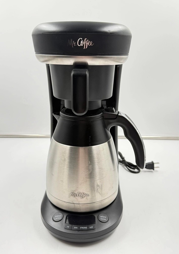 Mr. Coffee 10 Cups Single Serve Programmable Coffee Maker Machine Carafe, Black