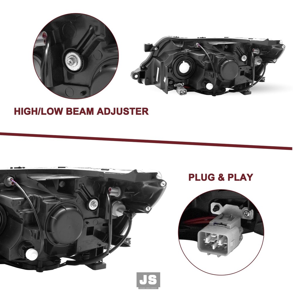 Forester 2009-2013 Halogen Headlight Assembly Right Side Chrome Housing