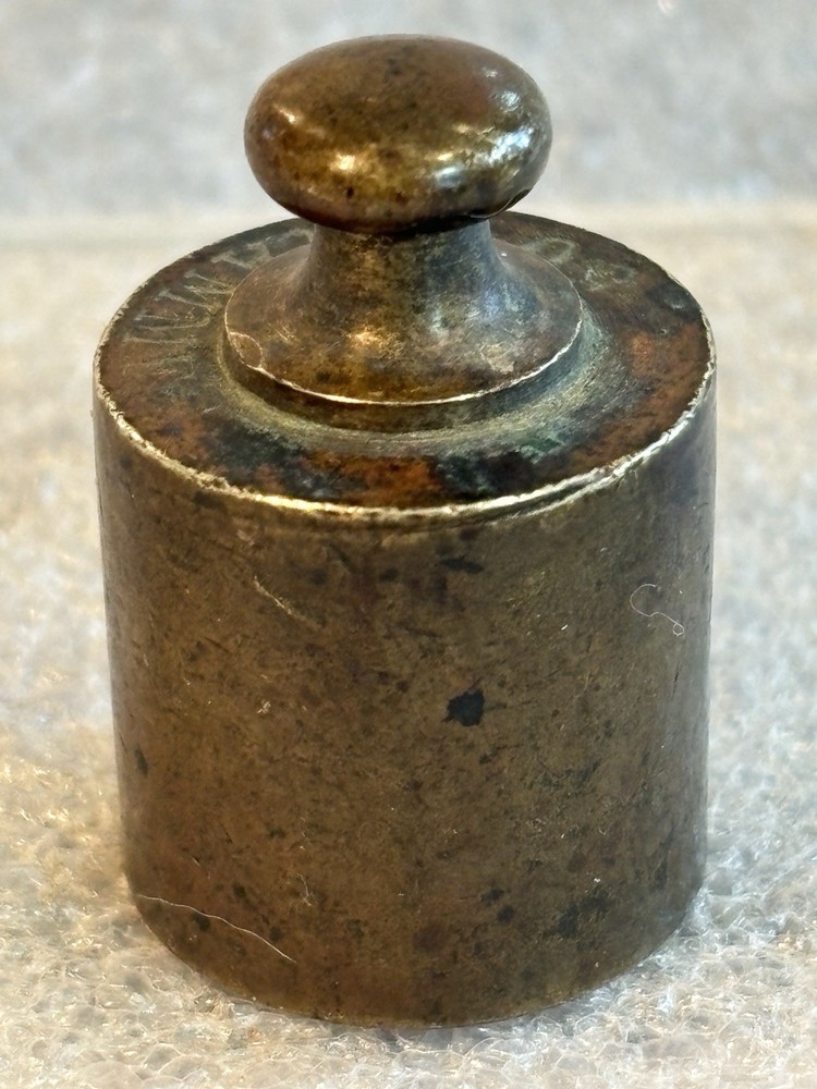 50g Replacement Solid Brass Scale Weight Vintage Marked MF