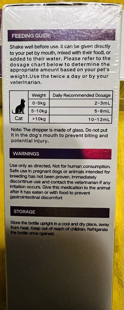 Constipation Relief Digestion Aid Probiotics Liquid for Cats 60ml