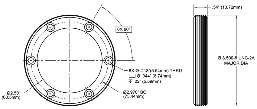 Mounting Ring for Faro, Hexagon, Romer Arm