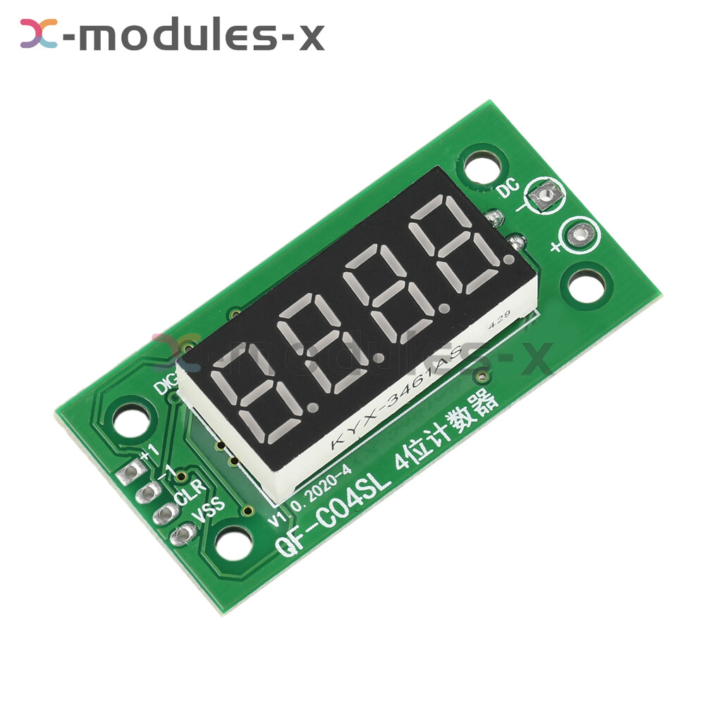 0.36" 4-Bit Digital Counter Module DC 4V-25V Low-Level Switching Counter Module