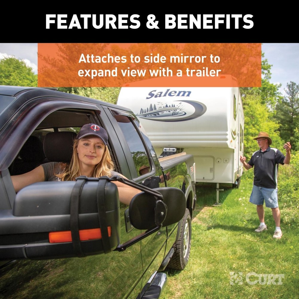 CURT 20002 Extended View Tow Mirror