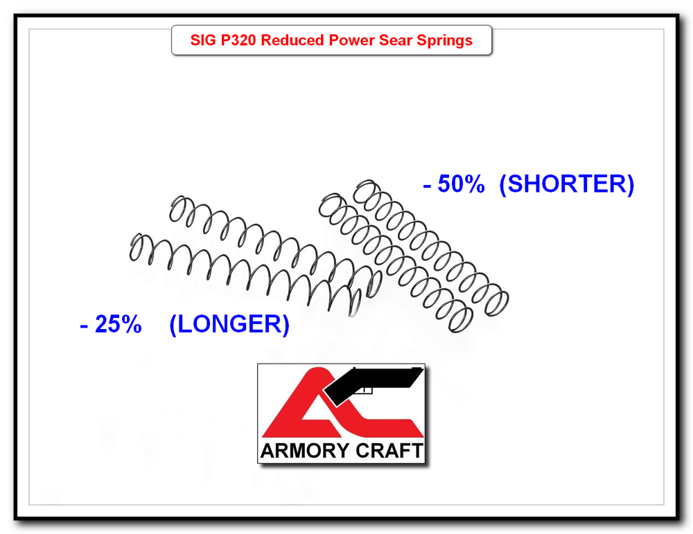 Armory Craft - Sig Sauer P320 Action / Trigger Pull Reduction Spring Tuning Kit