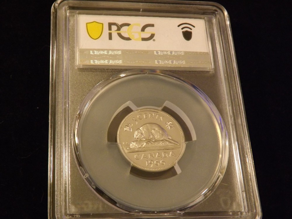 1966 5C Canada PCGS PL65 CAM