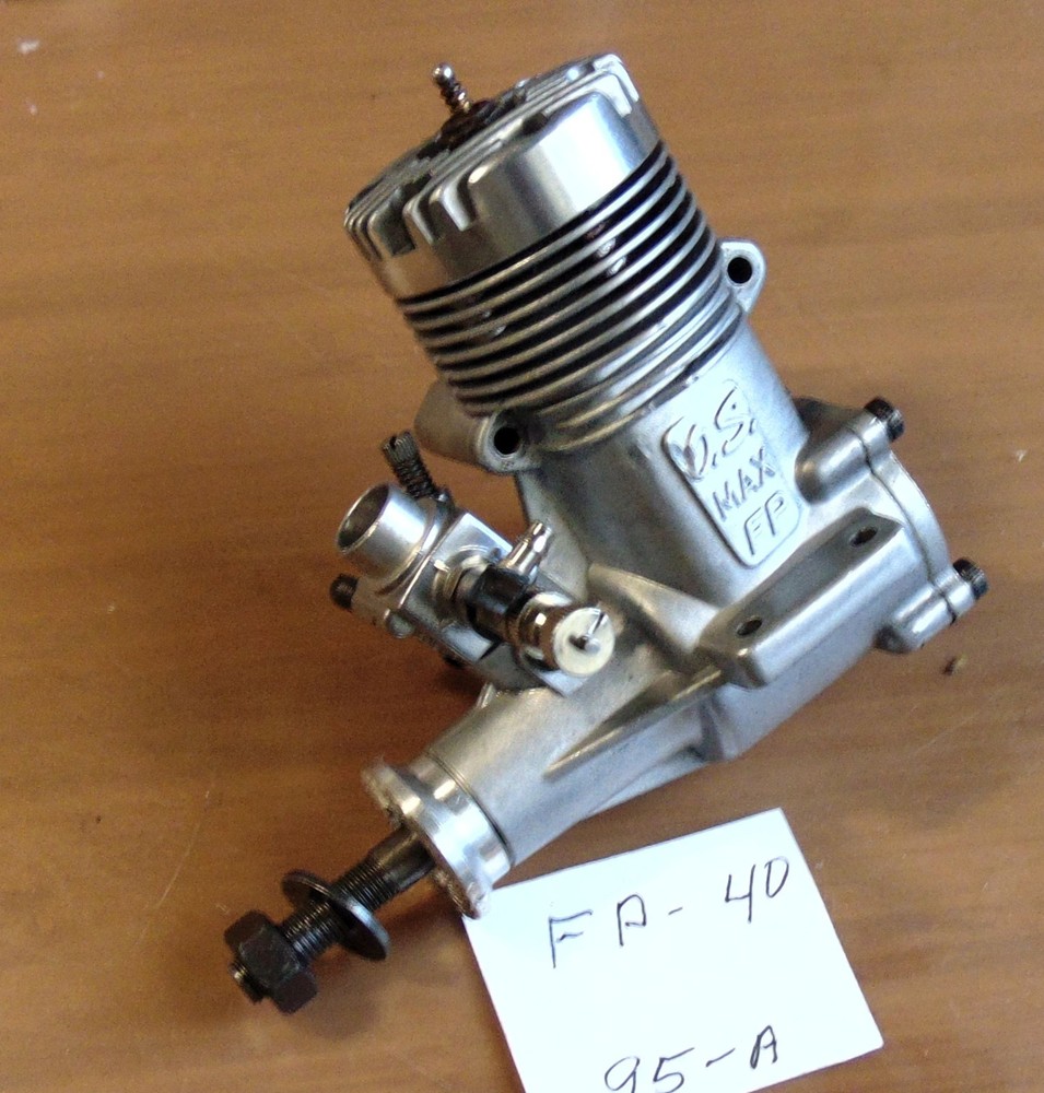 OS FP 40 RC Model Airplane Engine, cleaned in excellent cond. 95-A