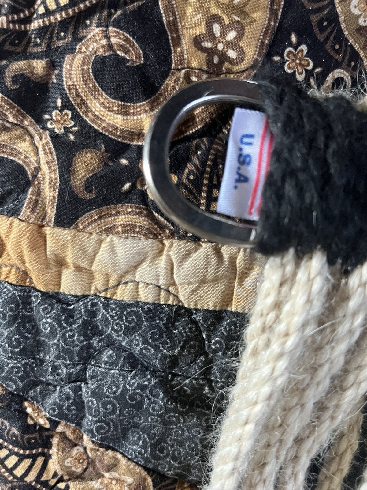 Western Mohair 27 Strand String Roper Girth Cinch Horse Size 36” Made In USA 652