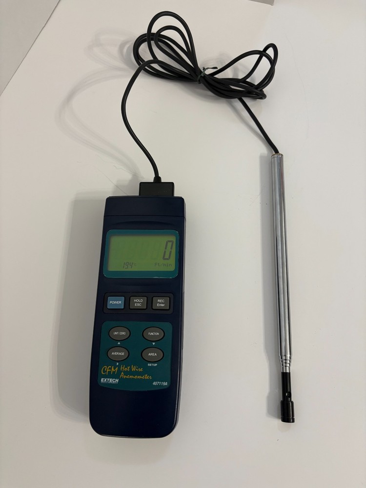 Extech 407119A Heavy Duty Hot Wire CFM Anemometer