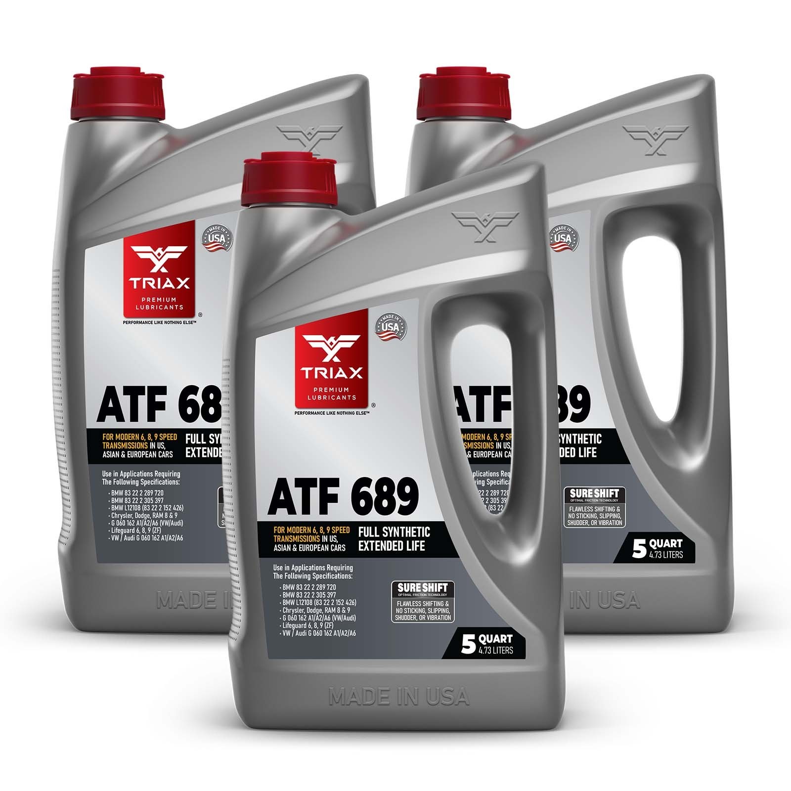 TRIAX ATF 689 Full Synthetic for ZF 6HP, 8HP, 9HP Transmissions (5 Qt; 3 Pack)