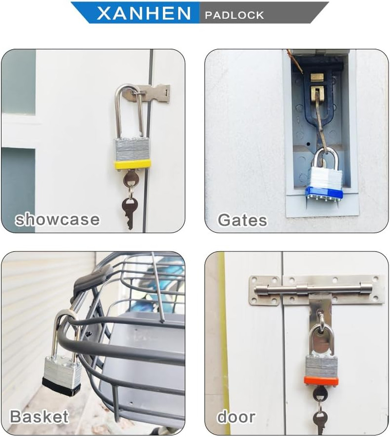 Lock Outdoor Padlocks, Key Lock, Padlocks with Same Key - Laminated Steel Keyed