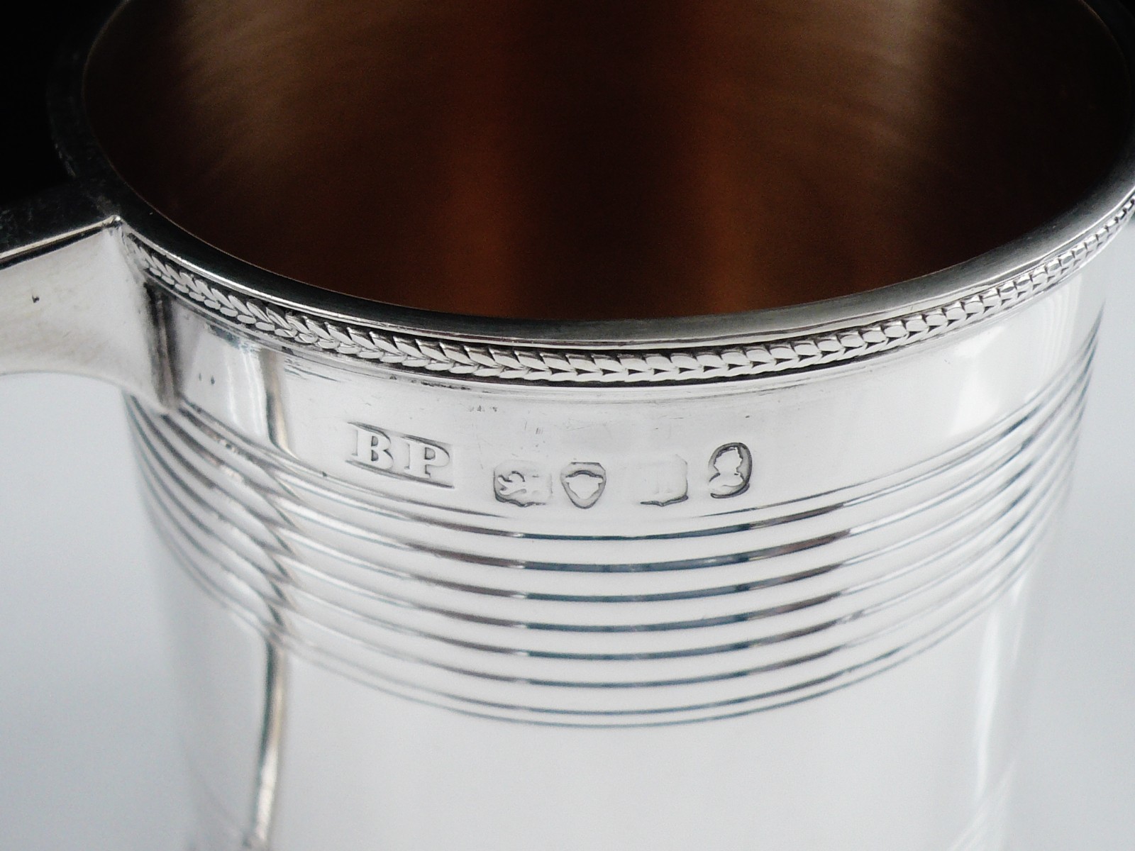 Antique Sterling Silver Tankard, Benjamin Preston, Hallmarked London 1826