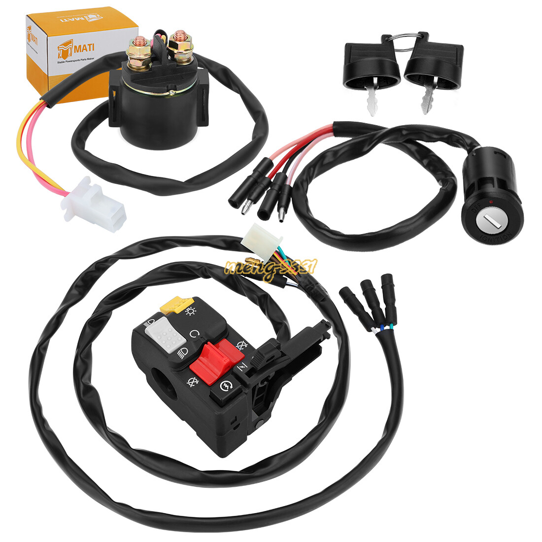 Handlebar Ignition Key Switch w/Relay for Honda FourTrax 300 TRX300/FW 1996-2000