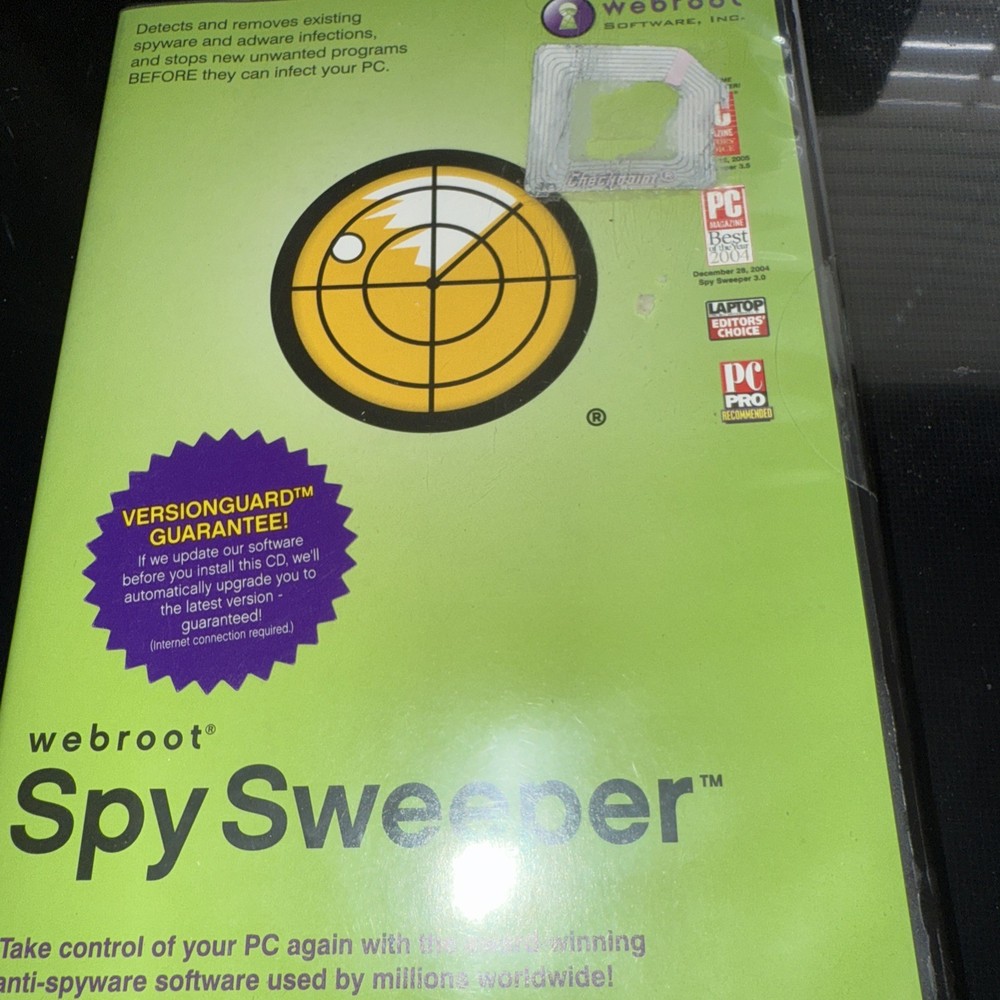 Spy Sweeper {2003-2005 Webroot Software Inc., Windows '98.2000, XP, Me