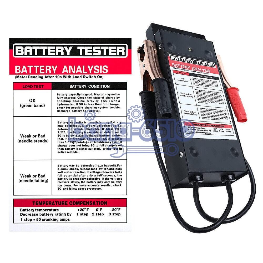 6V 12V Car Battery Load Tester Voltmeter 100Amp Analyzer 5 Seconds Fast Test US