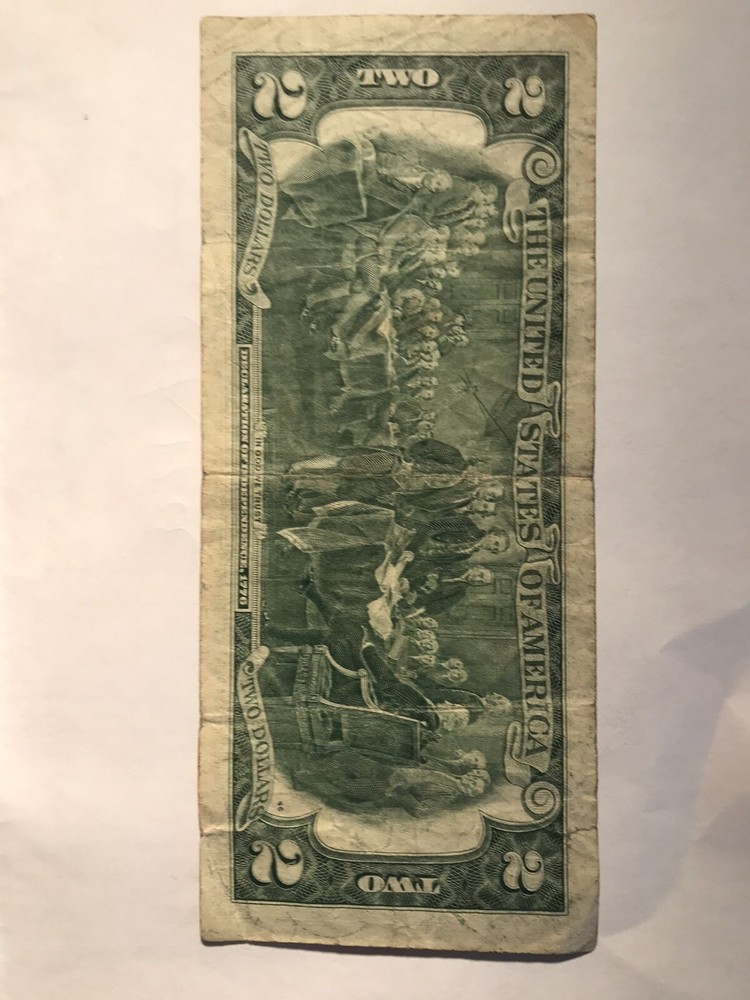 1976 2 $ Bill Missing Lane