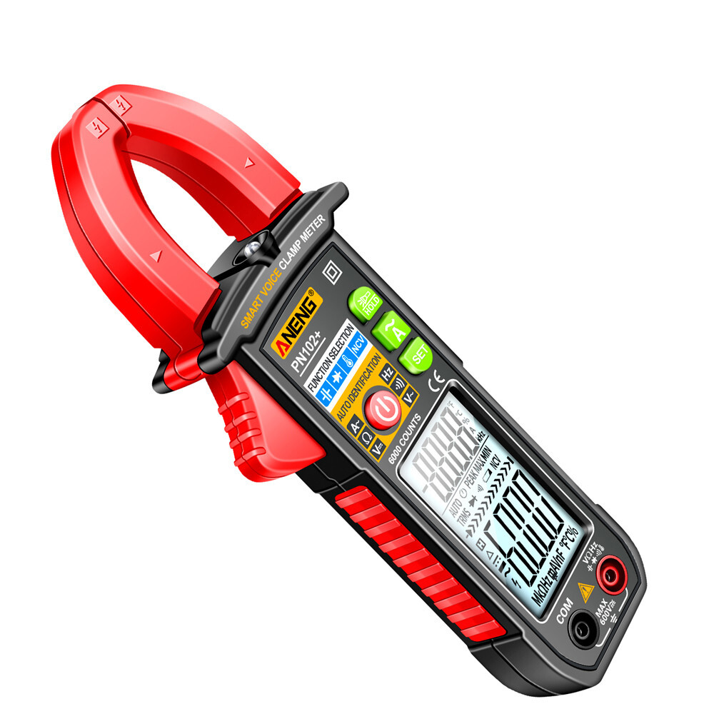 ANENG Smart Digital Clamp Meter Voice Broadcast Multimeter AC DC Volt Temp Meter