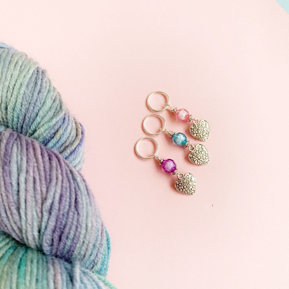 Heart Stitch Markers For Knitting