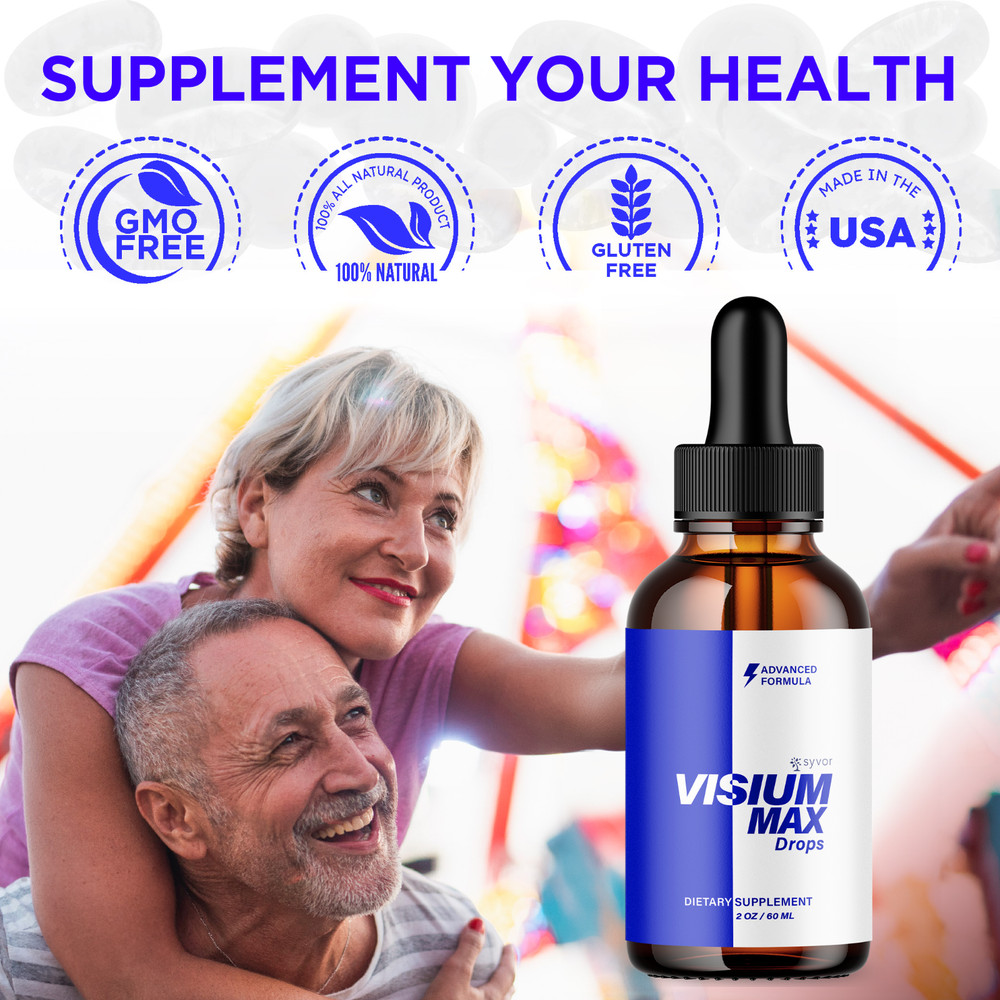 Visium Max Drops Enhance Vision Clarity Support Healthy Eye Function (2 Pack)