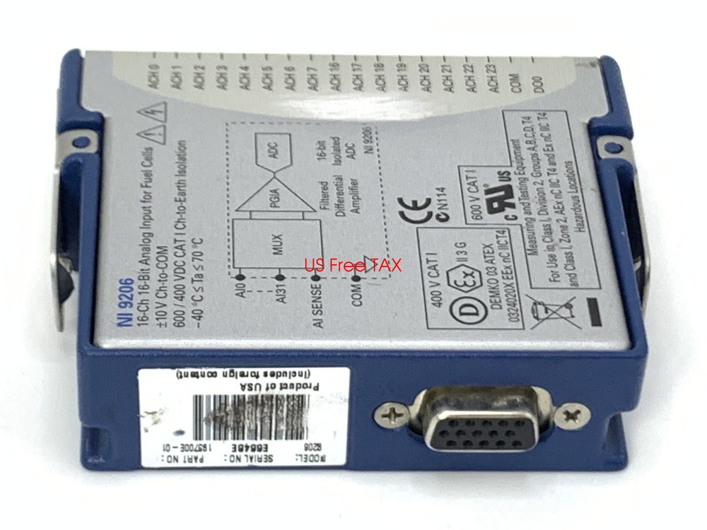 National Instruments NI 9206cDAQ Isolated Analog Input Module Matching interface