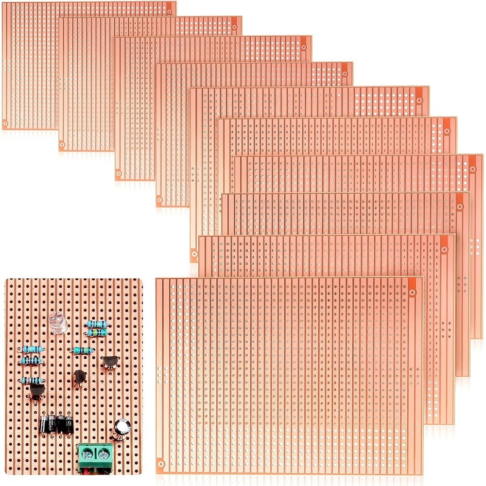 10 PCS 73mm x 100mm PCB Board Prototype Kit Protoboard Copper Strip Board