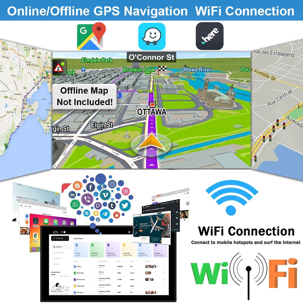 Carplay Car Stereo Radio For 2014-2018 Chevrolet Silverado GM Sierra 4+64G