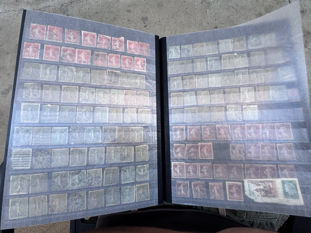 32 Page Great Condition Stockbook Glassine Interleaf Chock Full Of Stamps