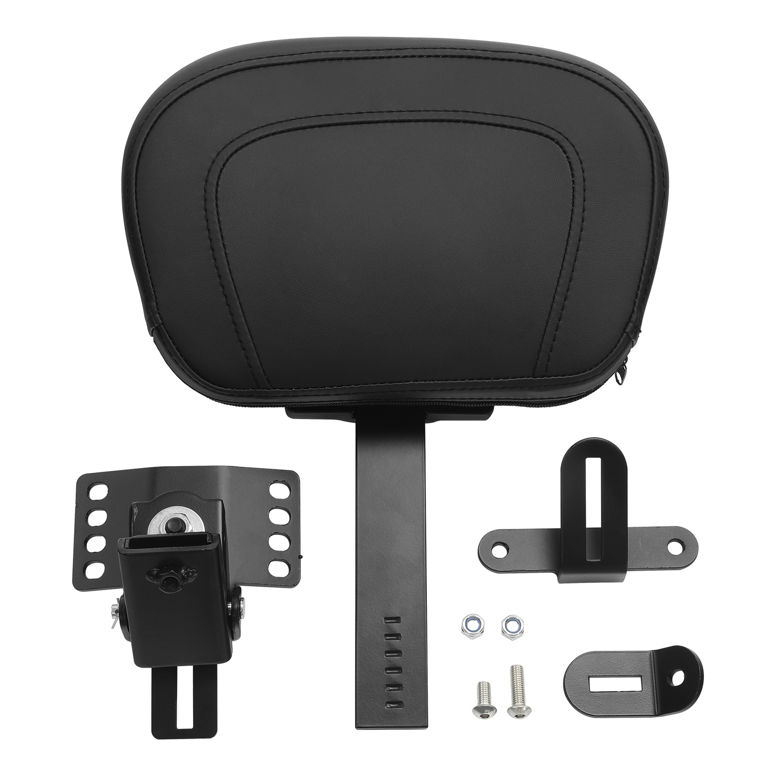 Black Plug-In Driver Rider Backrest Fit For Harley Street Electra Glide 97-2025