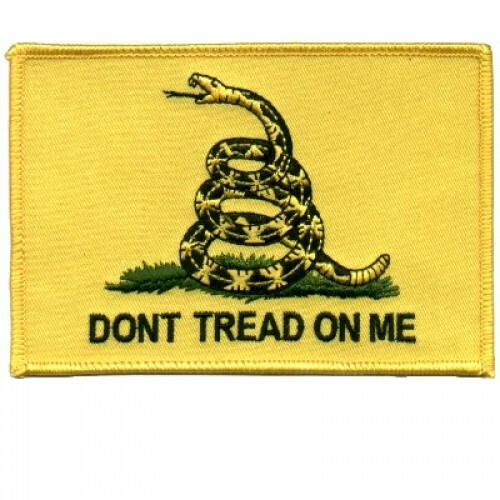 Motorcycle Biker Vest Jacket Patch - Dont Tread On Me Flag 3x5" Patch MD