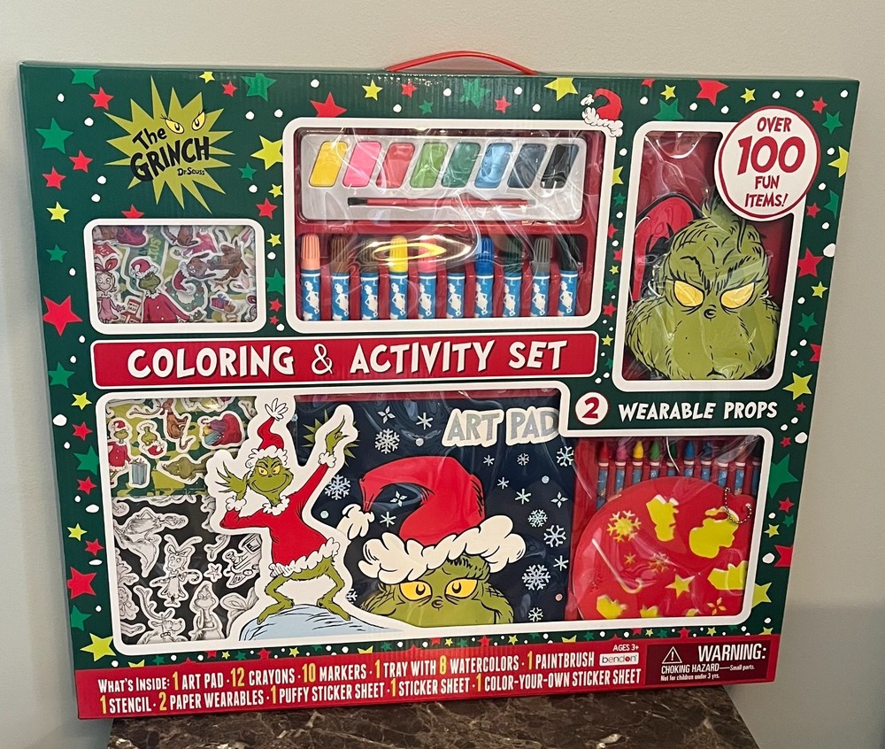 The Grinch Coloring & Activity Set Including Over 100 Fun Items!