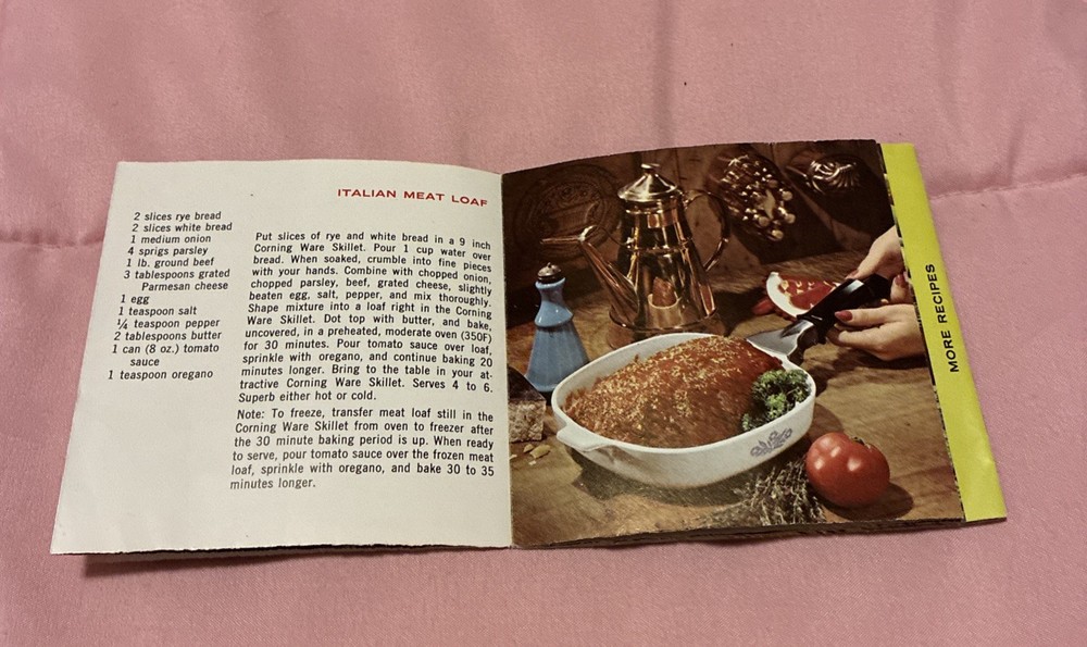 CORNING WARE ADVERTISING REFERENCE INFORMATION FOLD OUT BOOKLET PAMPHLET RETRO