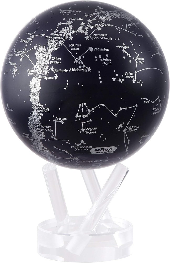 MOVA 4.5" Constellations Rotating Globe – Solar-Powered Star Map Desk Gift