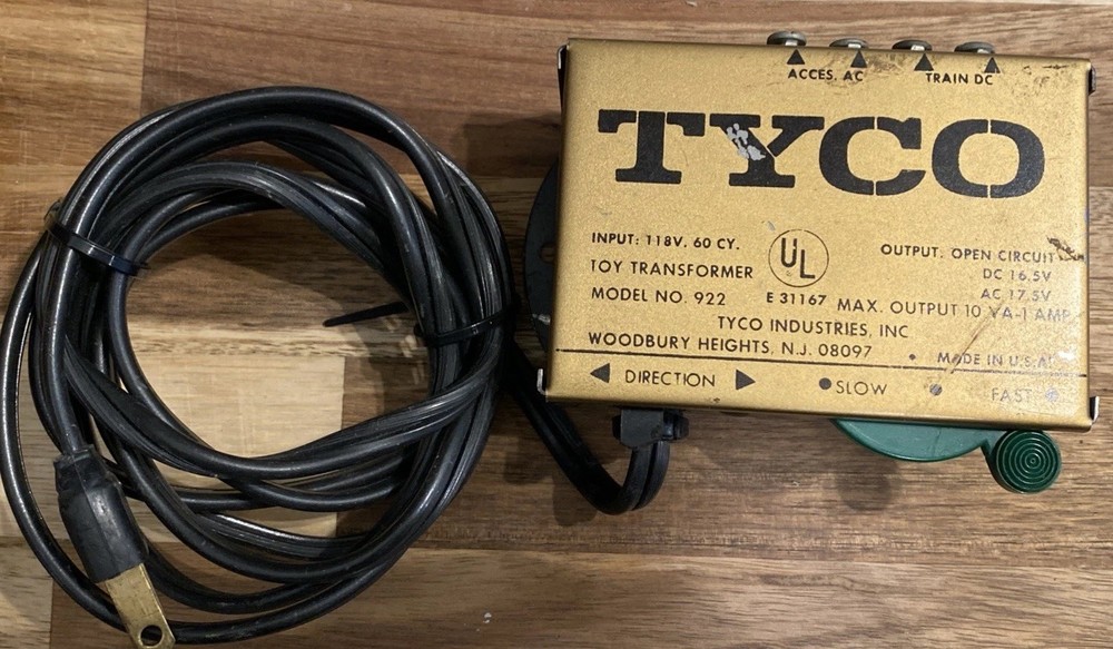 Tyco HO Electric Power Pack Train Transformer Model 922 Tested