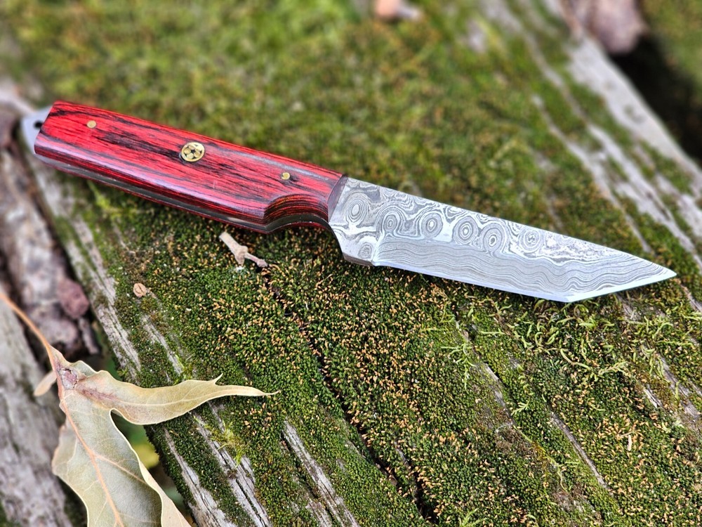 Tanto knife with leather case, edc Knife