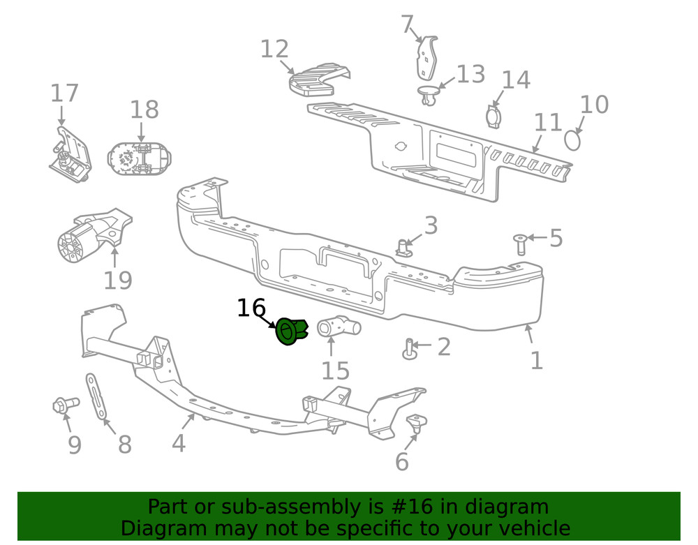 Genuine Ford Parking Aid Sensor Bracket 9L3Z-15A862-E